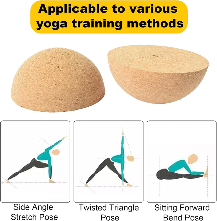 Balance Board Halbkugel Kork Halbkugel, Ø15 cm Höhe 7 cm Rutschfestes Balance Dome Balance Board Kor