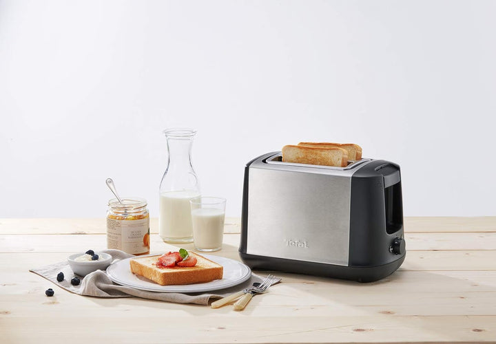 Tefal TT340830 2 Scheiben/E 850 W Schwarz, Edelstahl Toaster