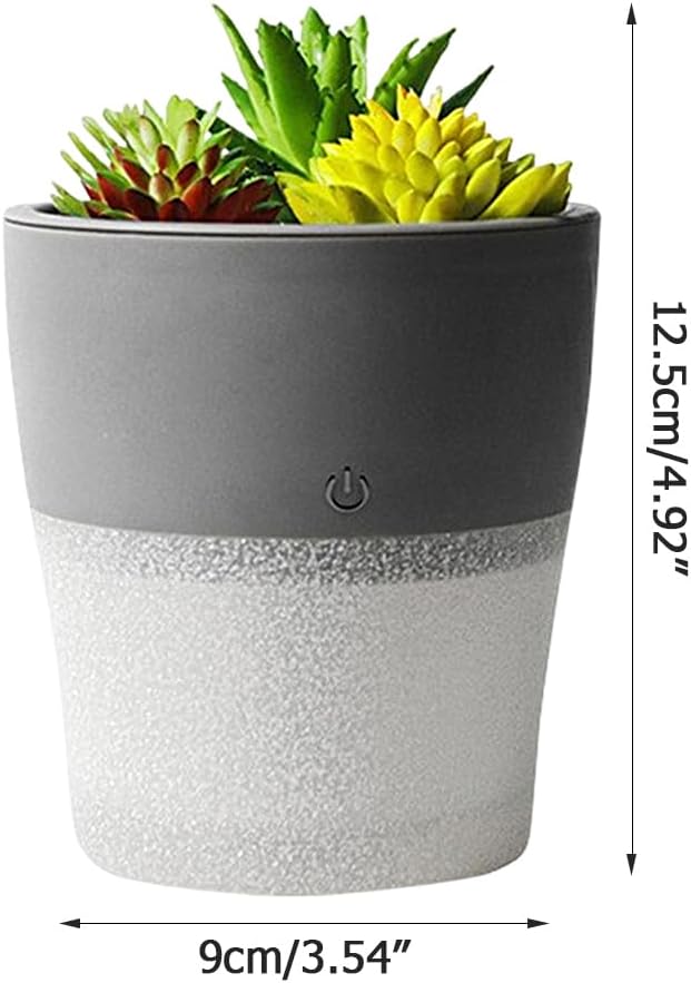 Kleiner Luftbefeuchter, Persönlicher Humidifier Klein mit LED Kunststoffpflanzen für Schlafzimmer, R