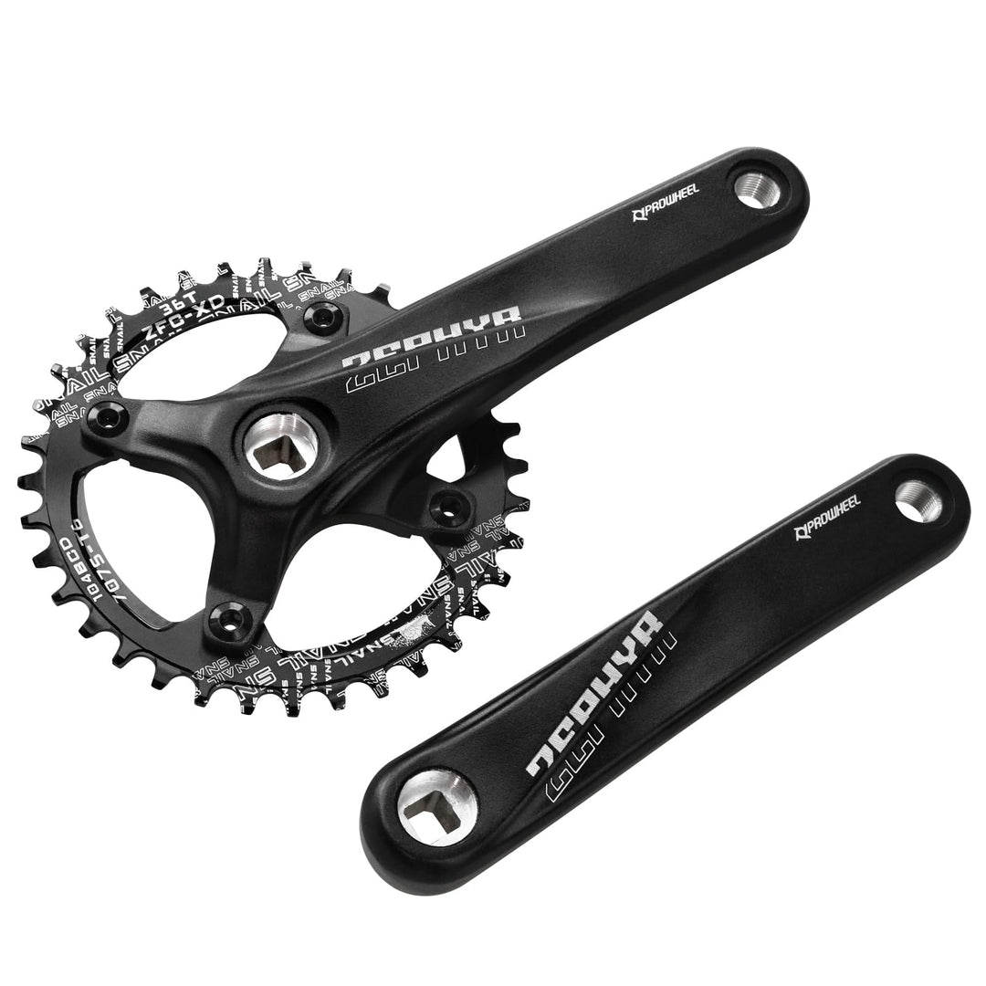 splumzer 170mm Vierkantkurbel für Mountainbike mit 104 Lochkreis 32/34/36/38T Kettenblatt, Wide Narr