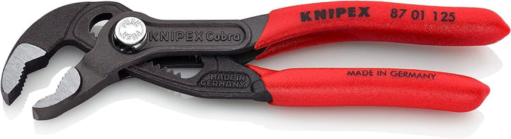 KNIPEX Cobra, Mini-Wasserpumpenzange | Rohrzange, klein, Chrom-Vanadium, atramentiert, 125 mm (SB-Ka