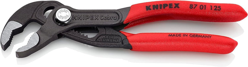 KNIPEX Cobra® Mini-Wasserpumpenzange, 125 mm, Muttern bis 27 mm, Rohre bis 30 mm, Feinverstellung pe