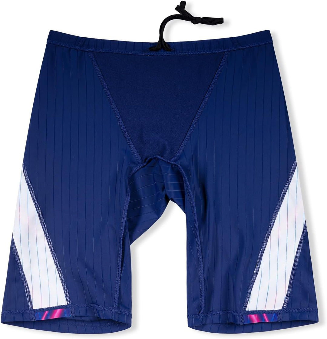 MY KILOMETRE Herren Jammers Lang Badehose Schwimmen Badeanzug Jammer Blau Neon S, Blau Neon S