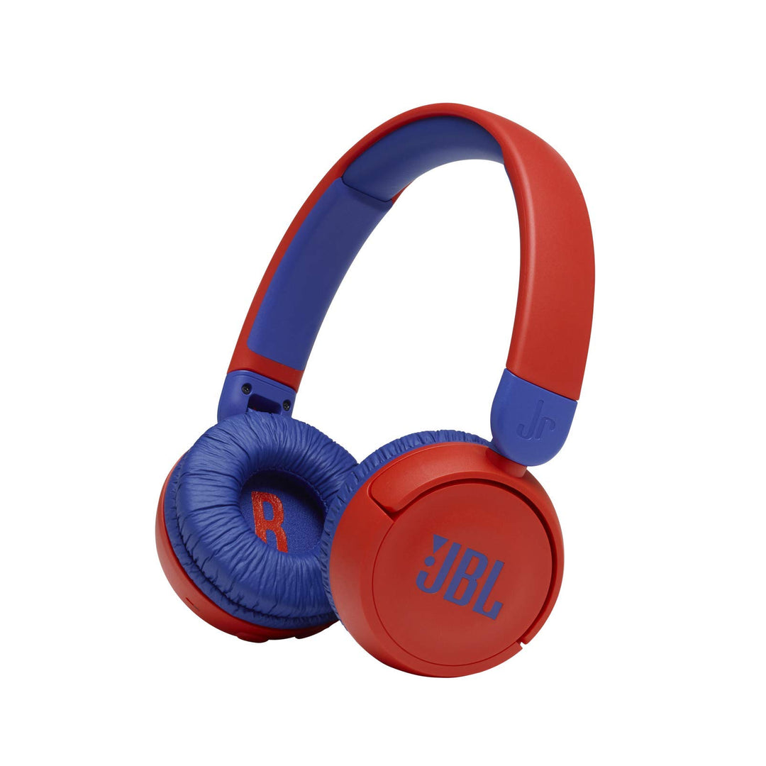 JBL Jr310 BT On-Ear Kinder-Kopfhörer in Rot-Blau – Kabellose Bluetooth-Ohrhörer mit Headset und Fern