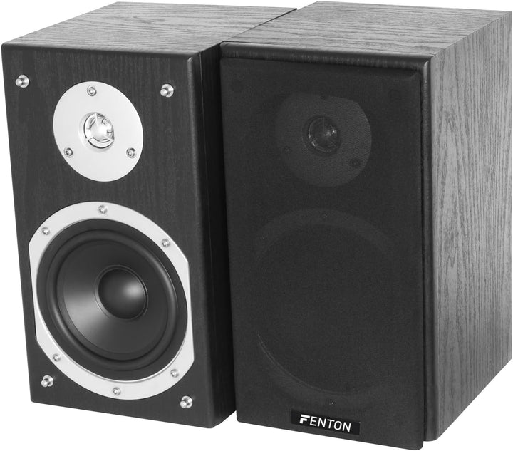 Fenton SHFB55B HiFi Lautsprecher passiv, Regallautsprecher Paar, 280 Watt 5 Zoll, Kompaktlautspreche