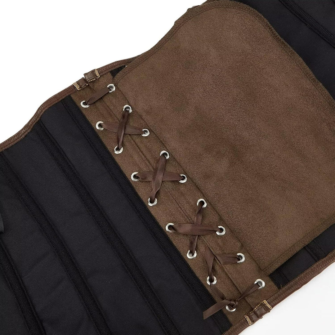 Jutrisujo Korsett Damen Korsage Top Top Corsage Oberteil Steampunk Grosse Grösse XXS Brown, XXS Brow