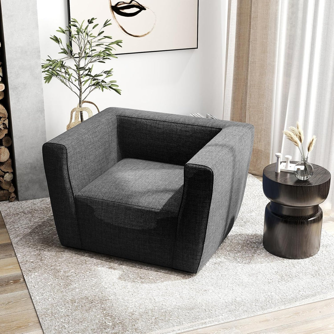 COSTWAY Aufblasbares Sofa, tragbares Luftsofa mit abnehmbarem Bezug, breite Armlehnen &amp; grosszügiger