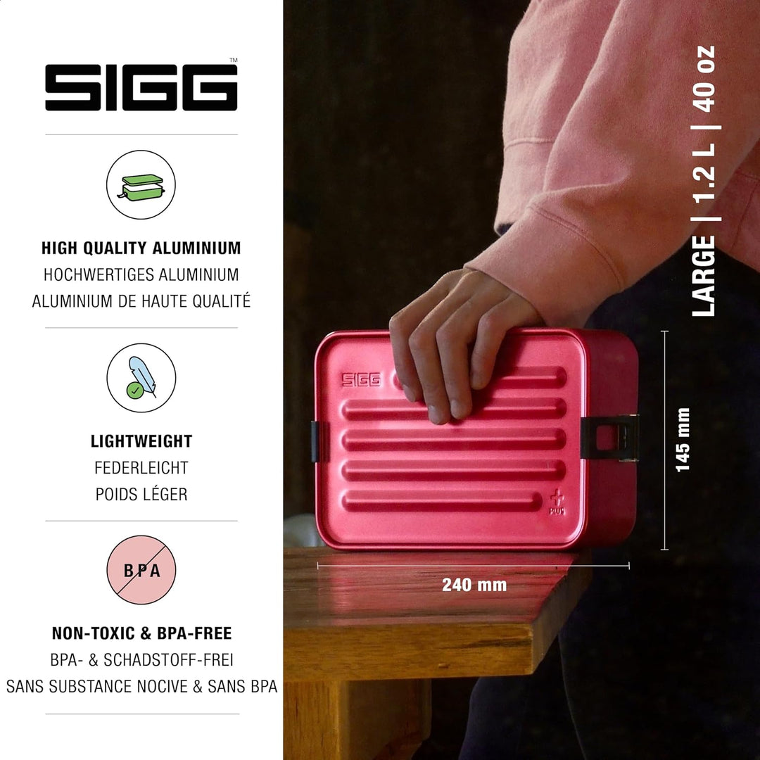 SIGG - Alu Lunchbox Plus - Brotdose Mit Unterteilung - Preisgekrönt - Spülmaschinenfest & Mikrowelle