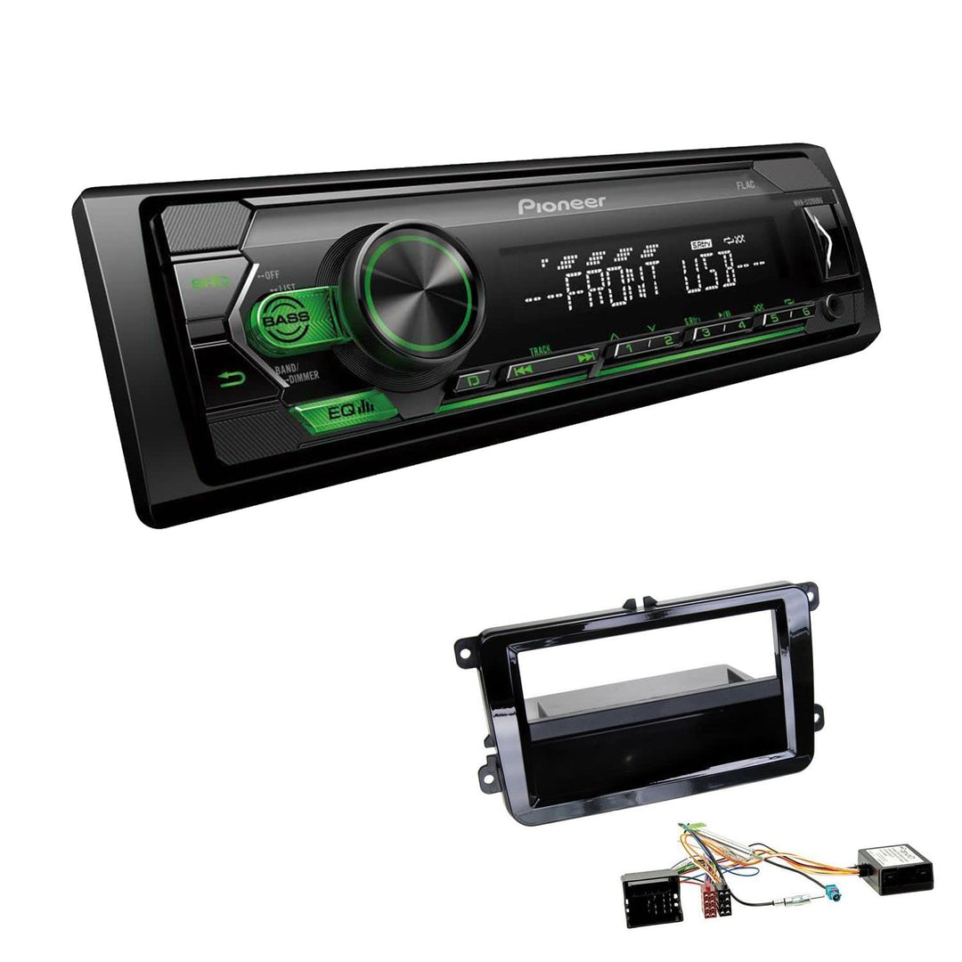 Pioneer MVH-S120UBG 1-DIN Autoradio mit grüner Beleuchtung und USB kompatibel mit Android-Smartphone