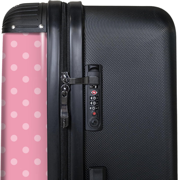 NoBoringSuitcases.com® Koffer XL Gross 77x51.5x28 cm Reisekoffer mit 4 Rollen Leicht Trolley Hartsch