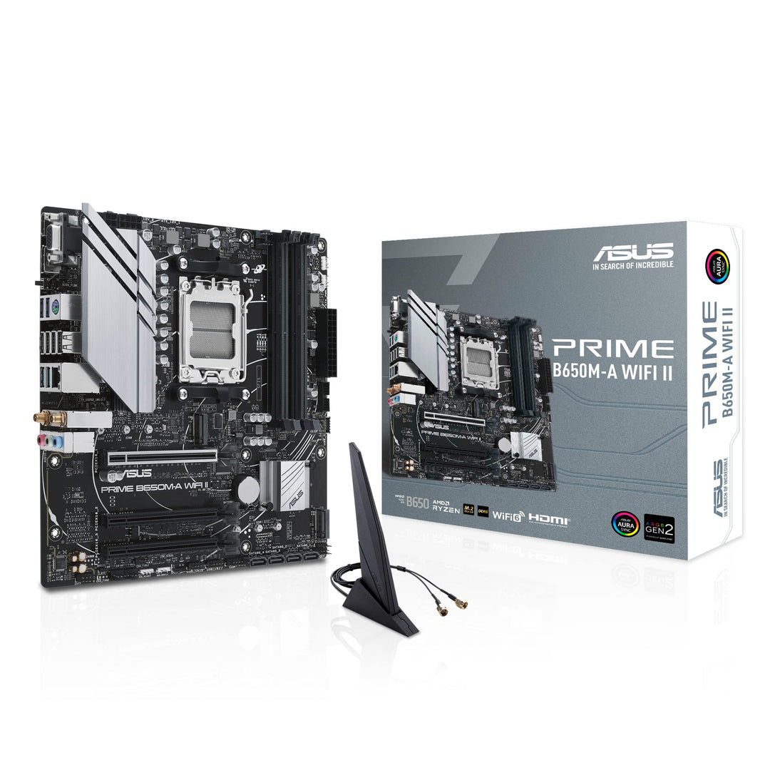 ASUS Prime B650M-A WIFI Gaming Mainboard Sockel AMD AM5 (Ryzen 7000, micro-ATX, DDR5 Speicher, PCIe
