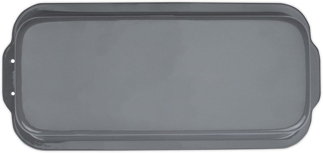 Städter we love baking silberne Brot-Back-Kastenform 30x13cm - Höhe 8cm - aus Metall emailliert - Fü