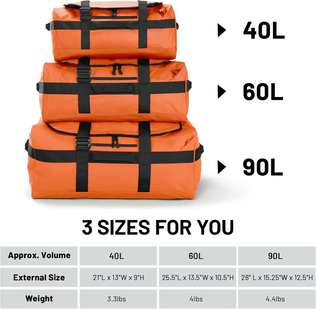 MIER Sporttasche Herren Wasserresistente Reisetasche gross Heavy Duty Convertible Sportrucksack mit