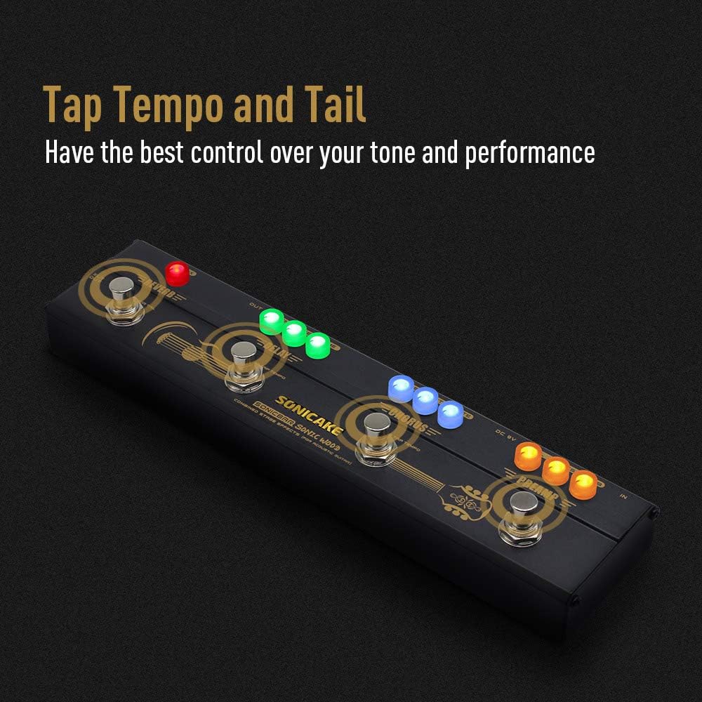 SONICAKE Multi Effektpedal Gitarre Akustikgitarre DI Box Multi Effektpedal Preamp Chorus Delay Rever