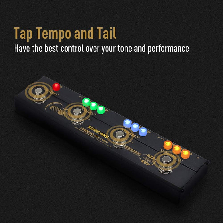 SONICAKE Multi Effektpedal Gitarre Akustikgitarre DI Box Multi Effektpedal Preamp Chorus Delay Rever