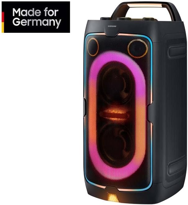 Samsung Sound Tower MX-ST40F/ZG Bluetooth Lautsprecher, Grosse Partybox & Musikbox mit Akku, 12 h Ak