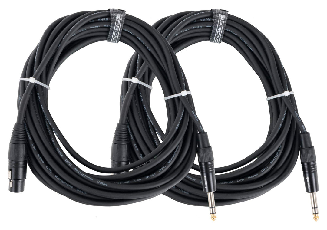 Pronomic Stage JSXF-10 XLR/Stereoklinke-Kabel 10m 2x Set, Länge: 10 m