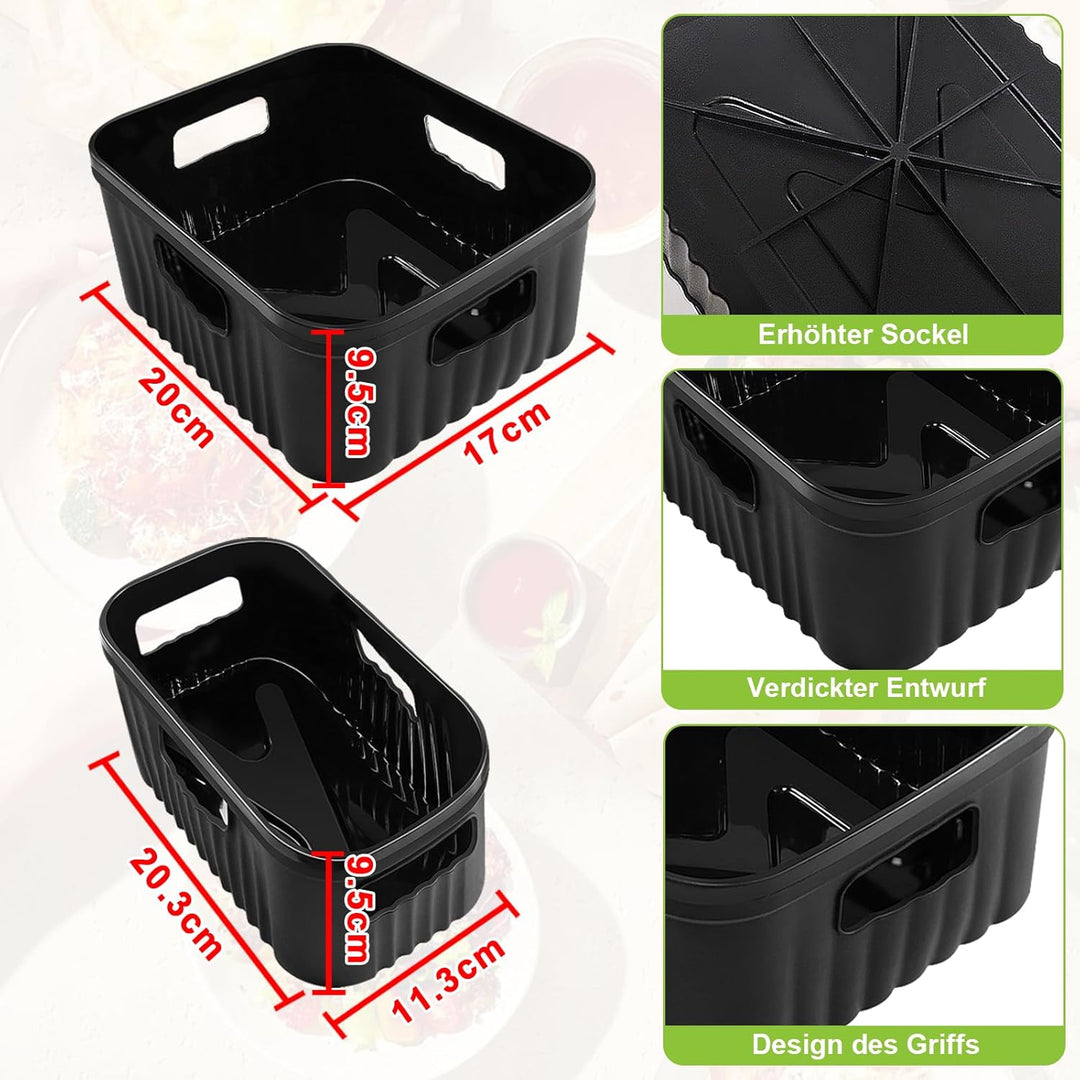 Airfryer Zubehör für Philips Dual Basket 3000/5000-serie 6L/3L, Tefal Dual Easy Fry 5,2/3,1 L EY9018