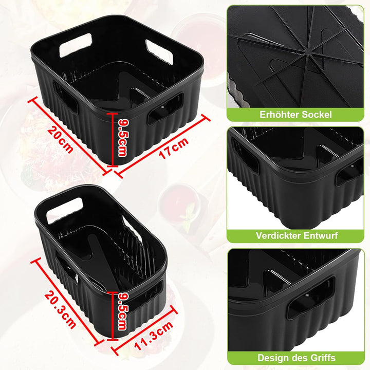 Airfryer Zubehör für Philips Dual Basket 3000/5000-serie 6L/3L, Tefal Dual Easy Fry 5,2/3,1 L EY9018