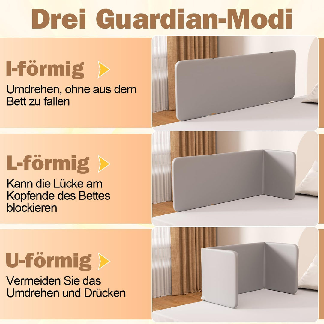 Rausfallschutz Bett Kinder, klappbares Bettgitter höhenverstellbar | 150cm Bettgitter für Kinderbett