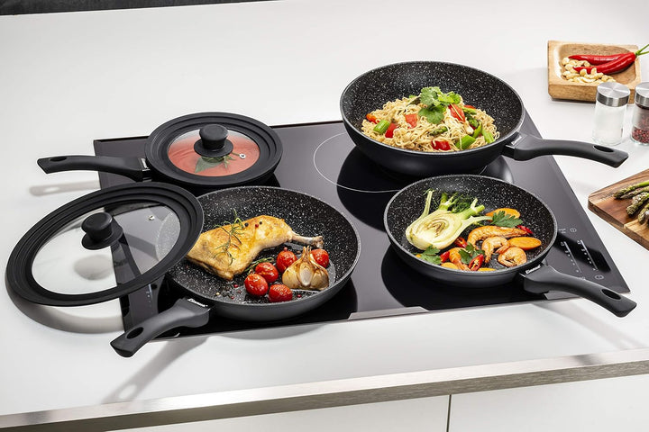 Linnuo Topfdeckel Pfannendeckel Universal Silikondeckel für Topf Pfanne - Universaldeckel platzspare