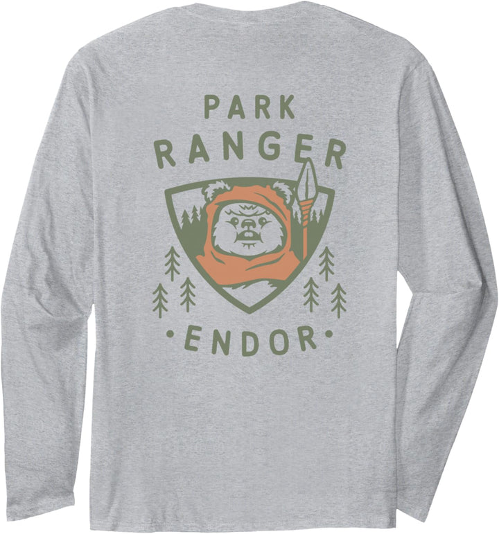 Star Wars Ewok Park Ranger Endor Forest Front & Back Langarmshirt