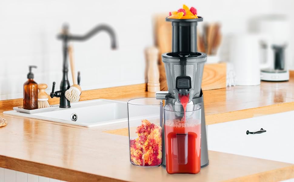 Severin Slow Juicer ES 3571 – Entsafter für Saft, Sorbet, Eis, Marmelade uvm. – elektrische Saftpres