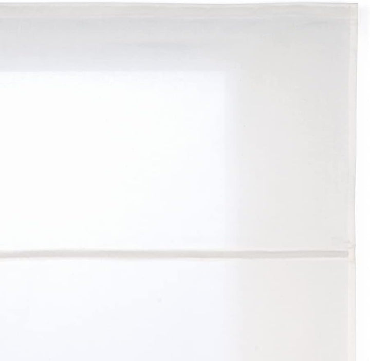 STORESDECO Raffrollo mit Stangen, lichtdurchlässiges Faltrollo für Fenster und Türen | Ekrü, 105 cm