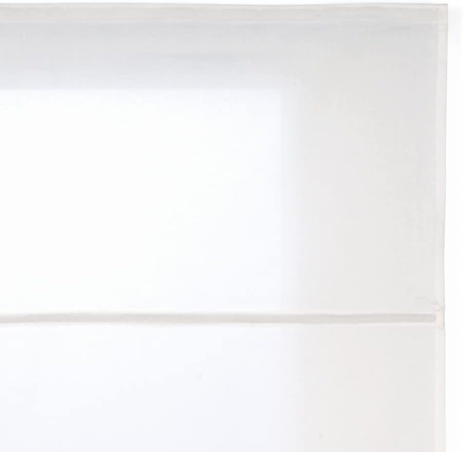 STORESDECO Raffrollo mit Stangen, lichtdurchlässiges Faltrollo für Fenster und Türen | Ekrü, 90 cm x