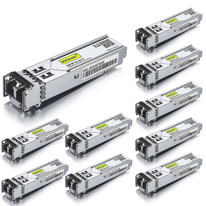 [10 Stück] 1G SF SX Multimode Mini Gbic Modul, 1000Base-SX LC Transceiver Kompatibel für Cisco GLC-S
