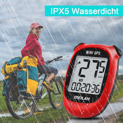 MEILAN M3 Mini GPS Fahrradcomputer Kabellos, Wasserdicht Fahrradtacho Drahtlos Radcomputer Fahrrad T