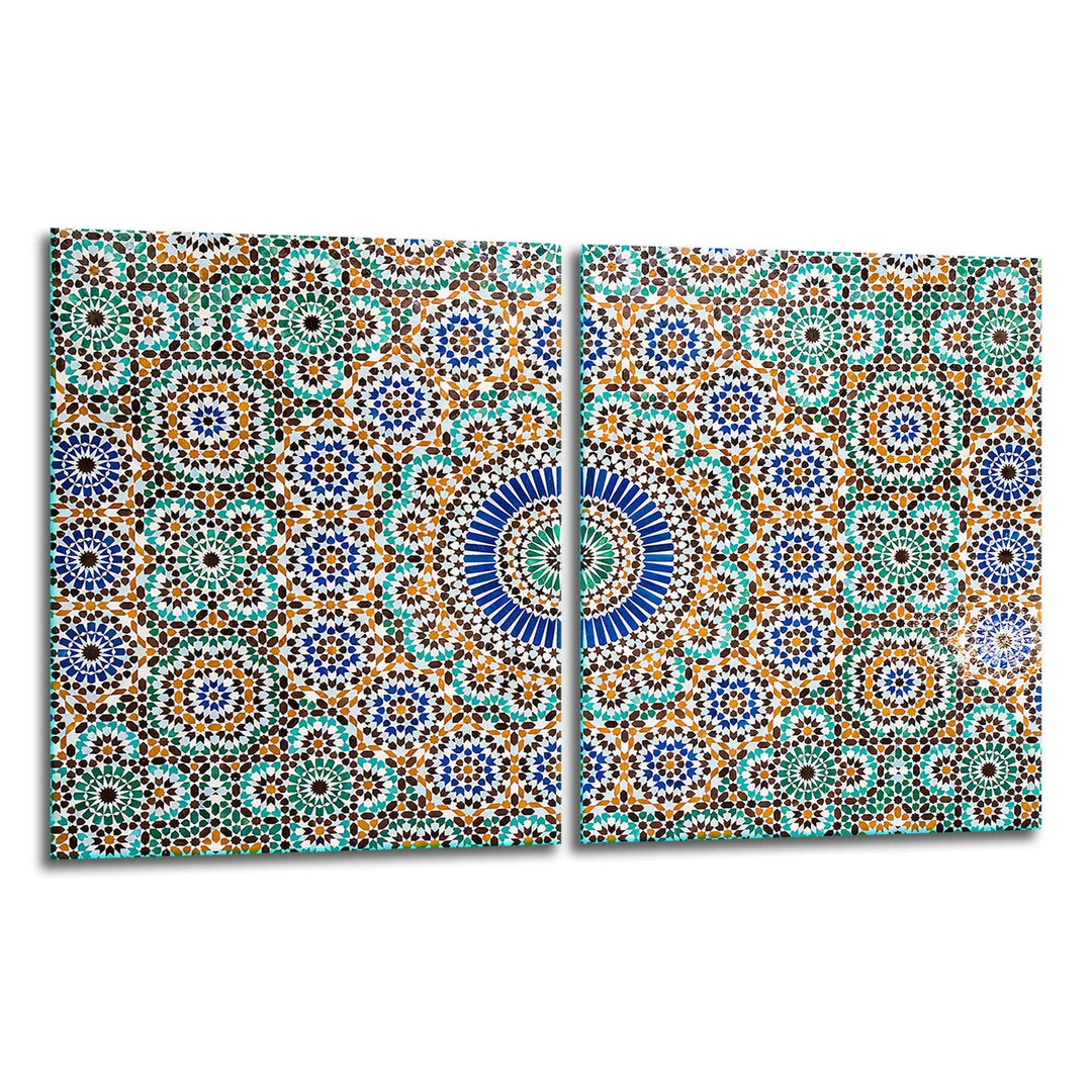 TMK | Herdabdeckplatten Set 2x40x52 cm Ceranfeld Abdeckung Glas Spritzschutz Abdeckplatte Glasplatte