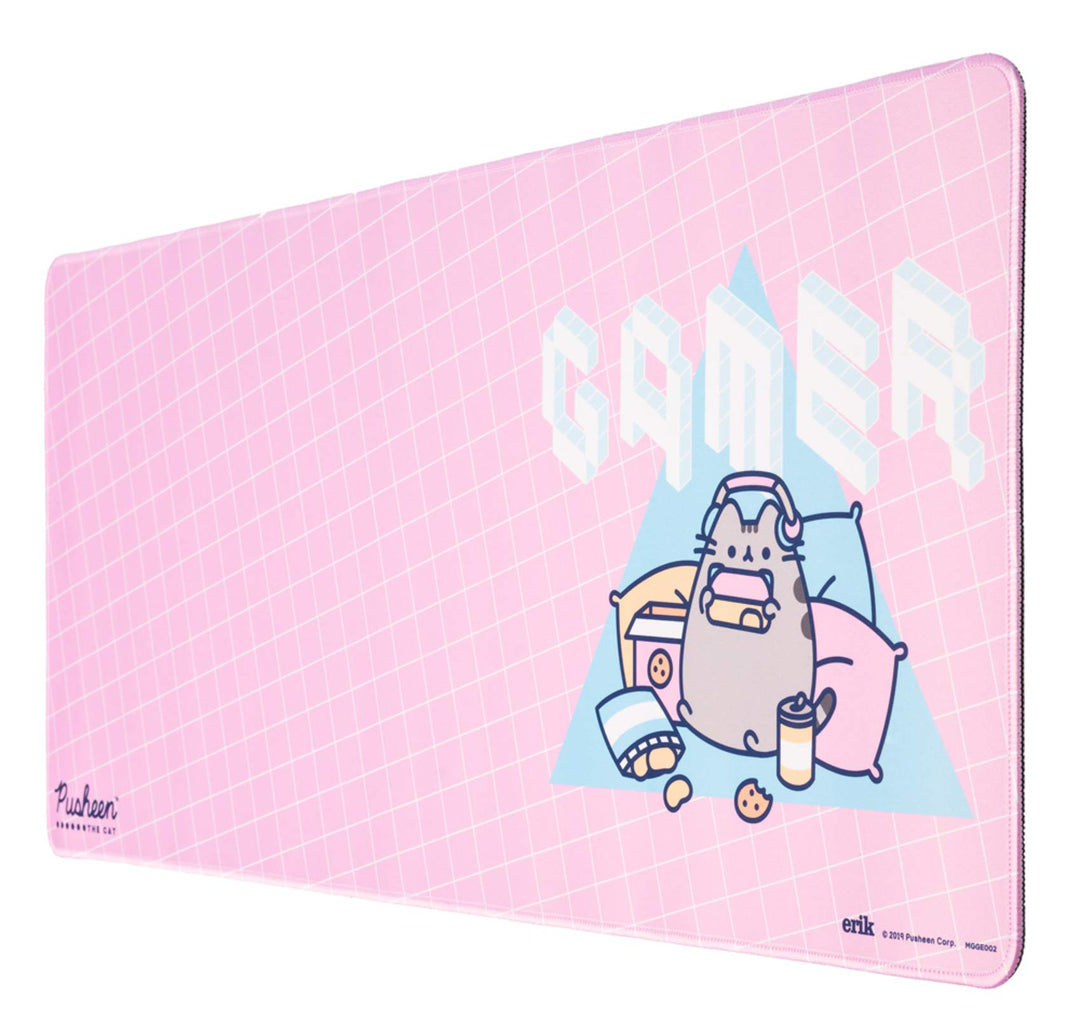Grupo Erik Gaming Mauspad XXL Pusheen Mauspad Pink Gross - Gaming Mousepad XXL rutschfest und Wasser