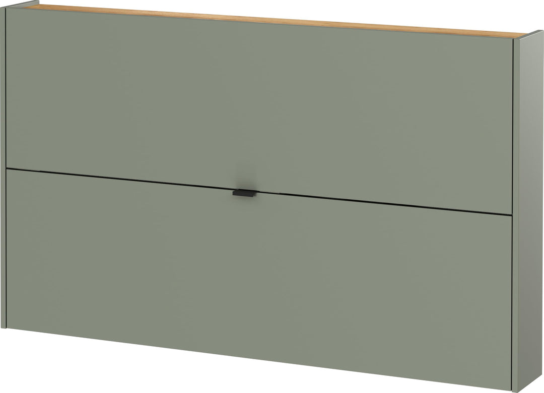 Germania Schuhschrank 1392-629 GW-Ameca, in Taupegrün/Navarra-Eiche-Nb., mit geringer Tiefe, 140 x 8