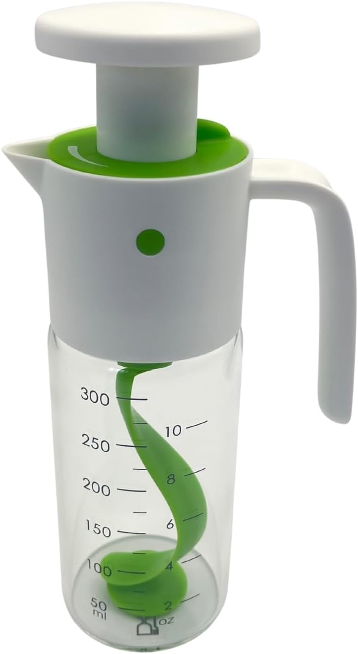 3 Pagen® Salatdressing Mixer Karaffe & Messbecher 2-in-1 – Dressing Shaker mit integriertem Quirl –