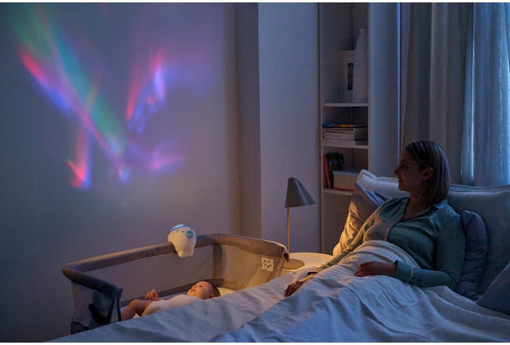 Chicco First Dreams Eisbär Projektor, 2in1 Wiege und Bett Projektor, Kinder Nachtlicht, Aurora Borea