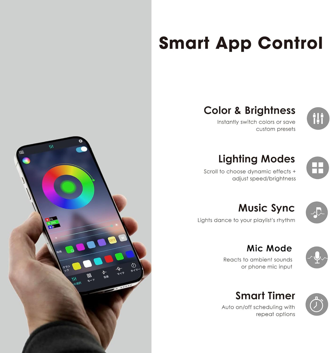 Fenge Monitorständer Riser mit Acrylablage und App-Steuerung LED Lights 108cm Grosser Computerstände