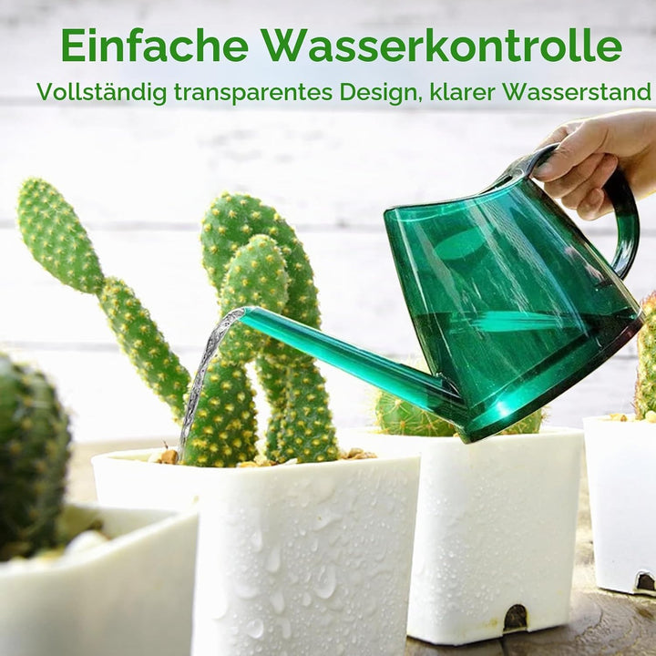 Cyrank Giesskanne für Zimmerpflanzen, 1,2L Pflanzengiesskanne mit langem Auslauf Kleine Zimmergiessk