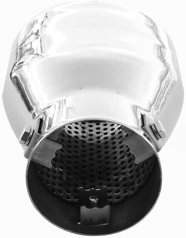 Auspuffblende Endrohr Auspuff Universell Schalldampf Edelstahl Oval bis 63mm Chrom AutoHobby