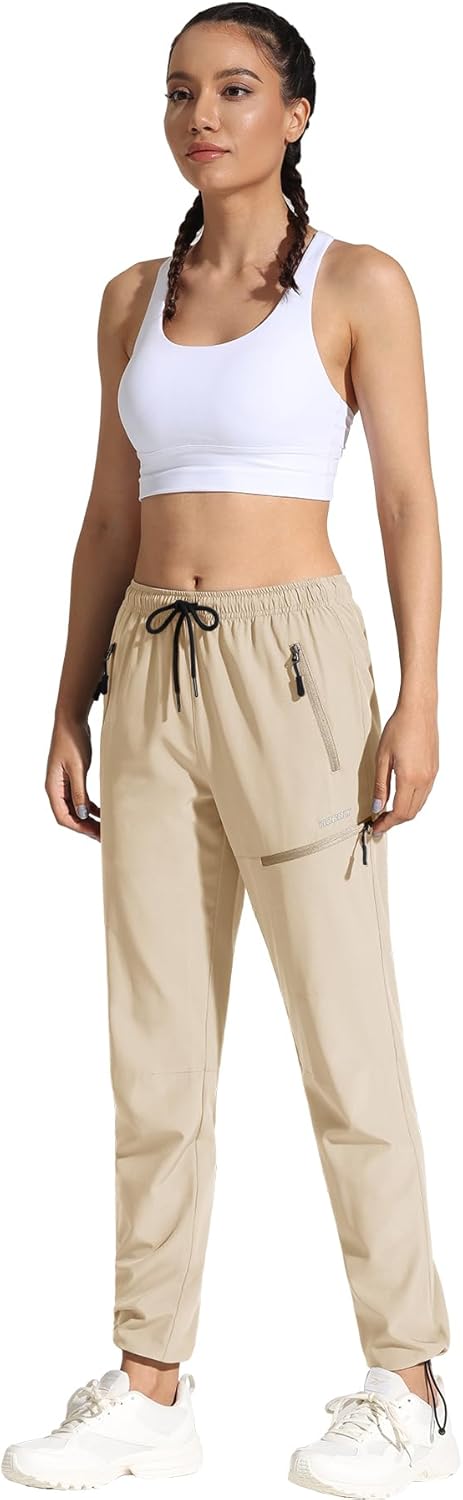 MOCOLY Damen Wanderhose Cargohose Wasserdicht Elastische Outdoorhose Cargo Jogginghose Trekkinghose