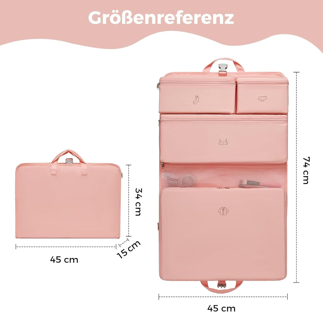 Kono Hängende Koffer Organizer Faltschrank Packwürfel Reisen mit Etikett Leichte Reisegepäck Organiz