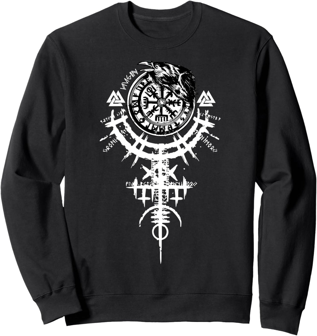 Wikingershirt Keltischer Vikinger Vegvisir Kompass Wikinger Sweatshirt