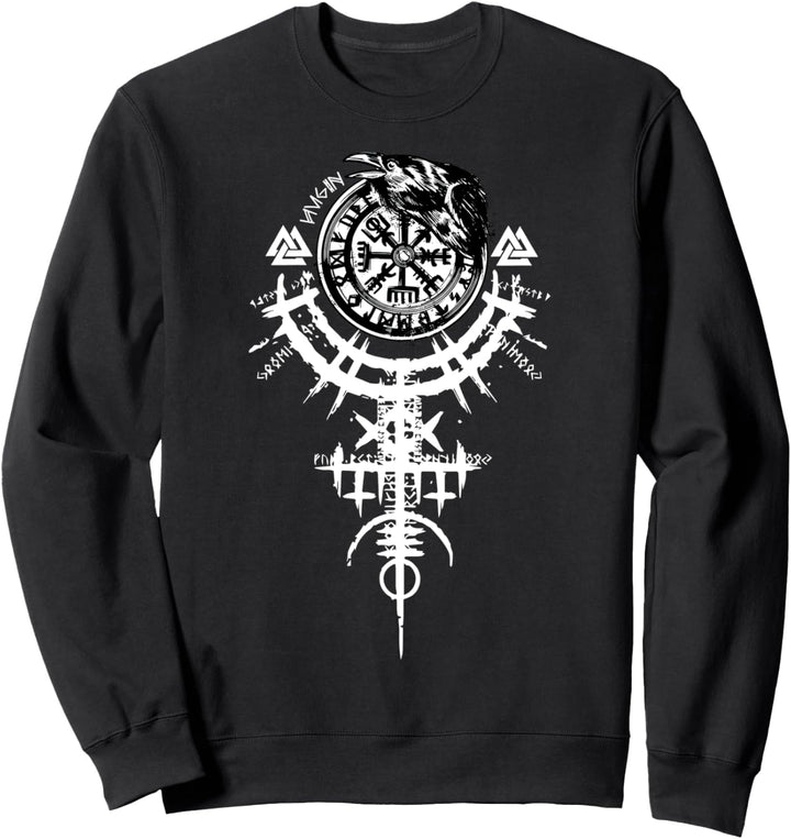 Wikingershirt Keltischer Vikinger Vegvisir Kompass Wikinger Sweatshirt