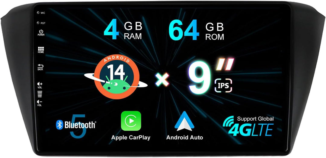 Doppel-DIN Android 12 Autoradio für Skoda Fabia 3 (2015–2019), DSP + Carplay, unterstützt DAB + WLAN