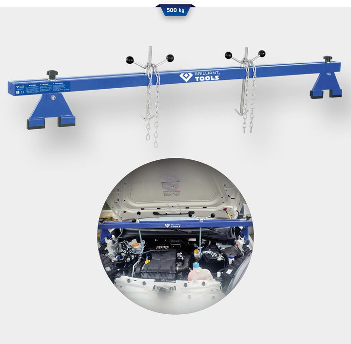 BRILLIANT TOOLS BT180005 Motorbrücke, 500 kg [Powered by KS Tools]