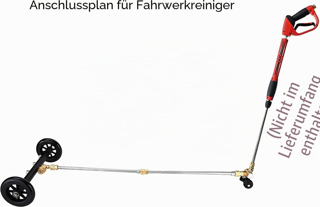 YUET 2-in-1 Hochdruckreiniger Unterfahrenreiniger Wasserbesen 40cm Oberflächenreiniger 16 Zoll Power