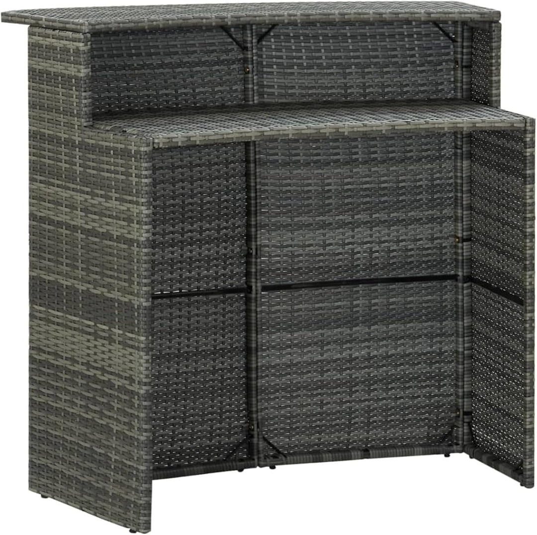 Susany Gartenbar Set 4-TLG. mit Kissen Theke Bar Tresen Gartentheke Bartisch Stehtisch Barhocker Bar