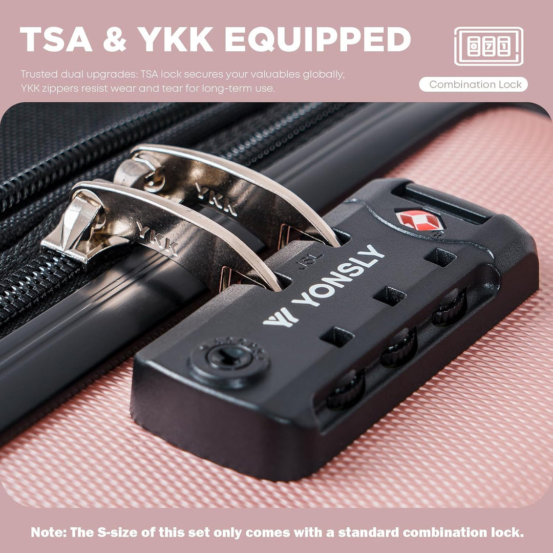 Reisekoffer Suitcase, Erweiterbarer Hartschalenkoffer Trolley mit TSA-Schloss und hochwertigem YKK-R