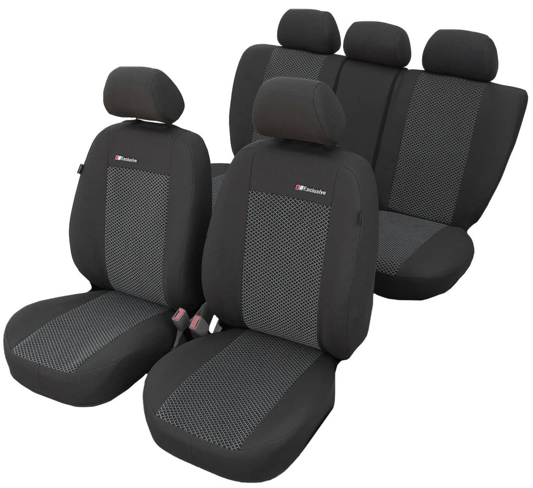 ERJOT Autobezüge Sitzbezüge Auto Komplett Universal Autositzbezüge Schonbezüge (ANR) Exclusive Grau