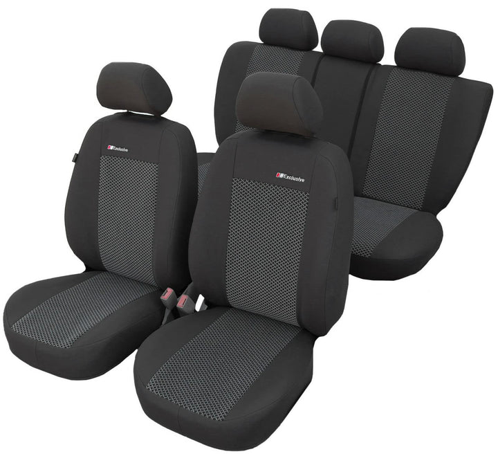 ERJOT Autobezüge Sitzbezüge Auto Komplett Universal Autositzbezüge Schonbezüge (ANR) Exclusive Grau